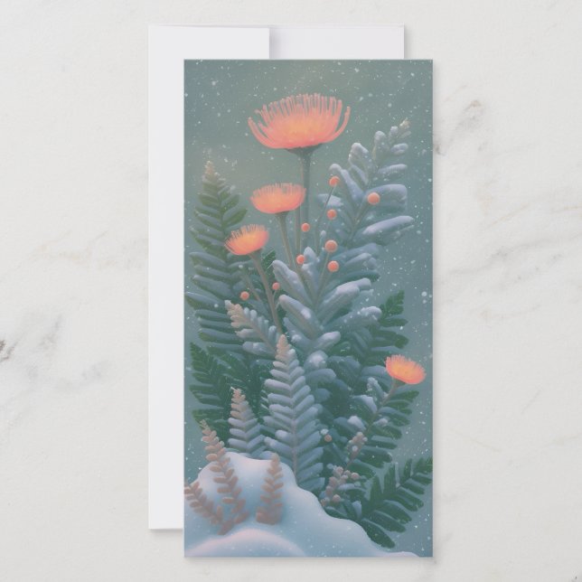 Luminous Botanical Announcement Card | holiday  (Front)