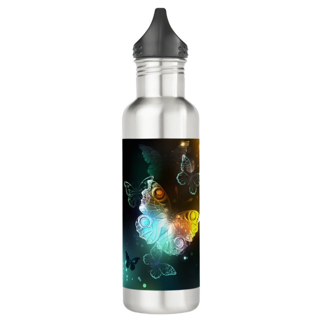 Luminous Butterfly and Night butterflies 710 Ml Water Bottle (Left)