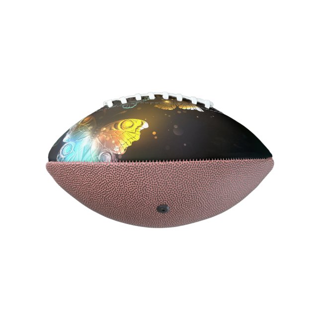 Luminous Butterfly and Night butterflies American Football (Rotated 270)