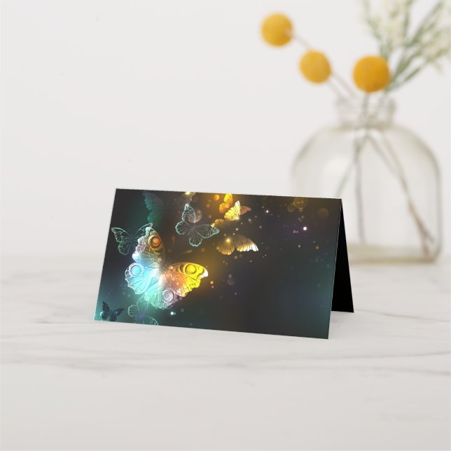 Luminous Butterfly and Night butterflies Appointment Card (Front)
