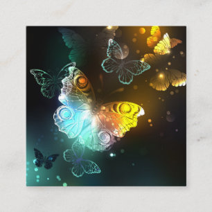 Luminous Butterfly and Night butterflies Calling Card
