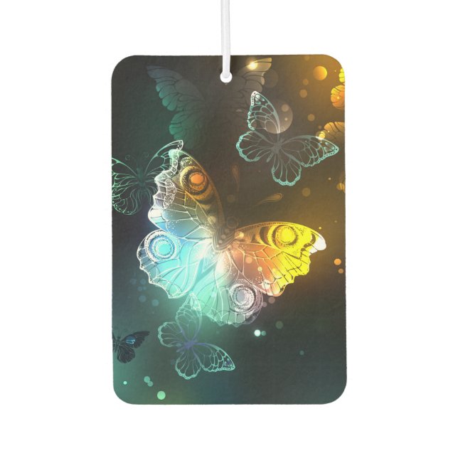 Luminous Butterfly and Night butterflies Car Air Freshener (Front)