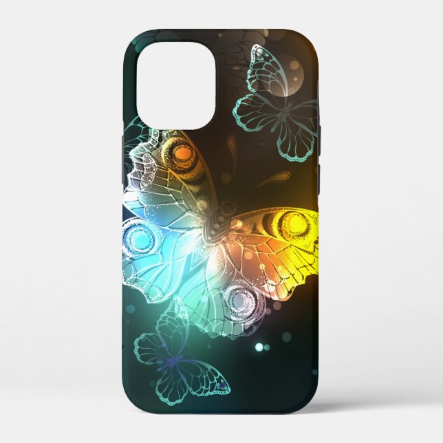 Luminous Butterfly and Night butterflies Case-Mate iPhone Case (Back)