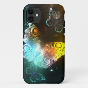 Luminous Butterfly and Night butterflies iPhone 11 Case