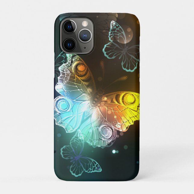 Luminous Butterfly and Night butterflies Case-Mate iPhone Case (Back)