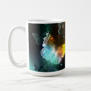 Luminous Butterfly and Night butterflies Coffee Mug