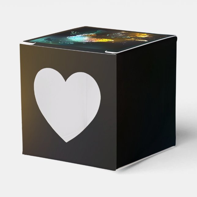 Luminous Butterfly and Night butterflies Favour Box (Front Side)