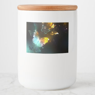 Luminous Butterfly and Night butterflies Food Label