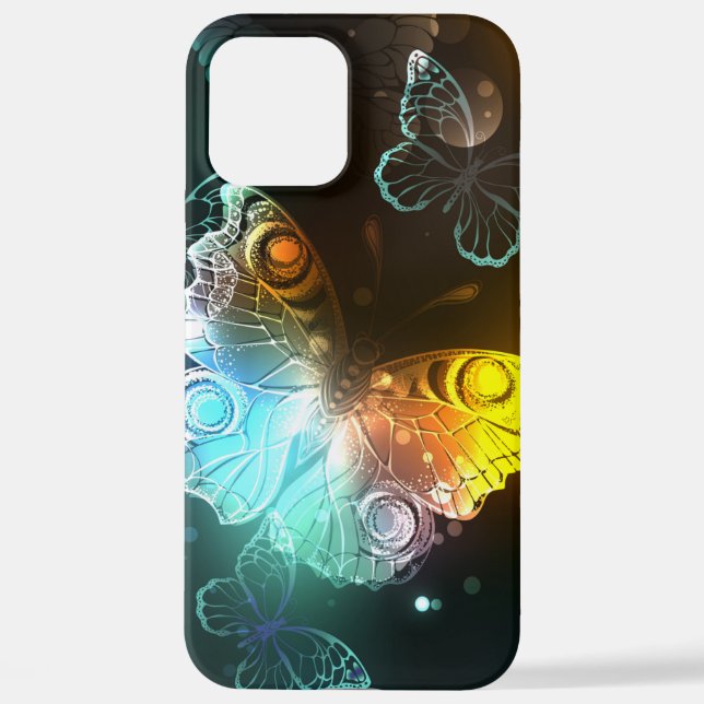Luminous Butterfly and Night butterflies iPhone Case (Back)