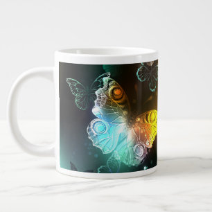 Luminous Butterfly and Night butterflies Large Coffee Mug