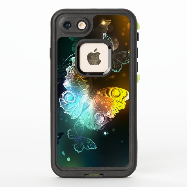 Luminous Butterfly and Night butterflies LifeProof iPhone Case (Back)
