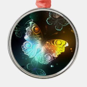 Luminous Butterfly and Night butterflies Metal Tree Decoration
