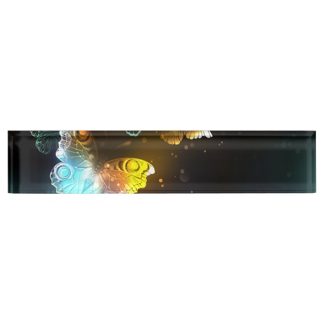 Luminous Butterfly and Night butterflies Nameplate (Front)