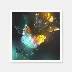 Luminous Butterfly and Night butterflies Napkin