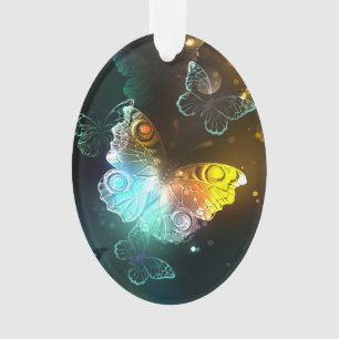 Luminous Butterfly and Night butterflies Ornament