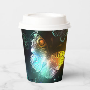 Luminous Butterfly and Night butterflies Paper Cups