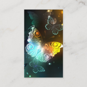 Luminous Butterfly and Night butterflies Place Card