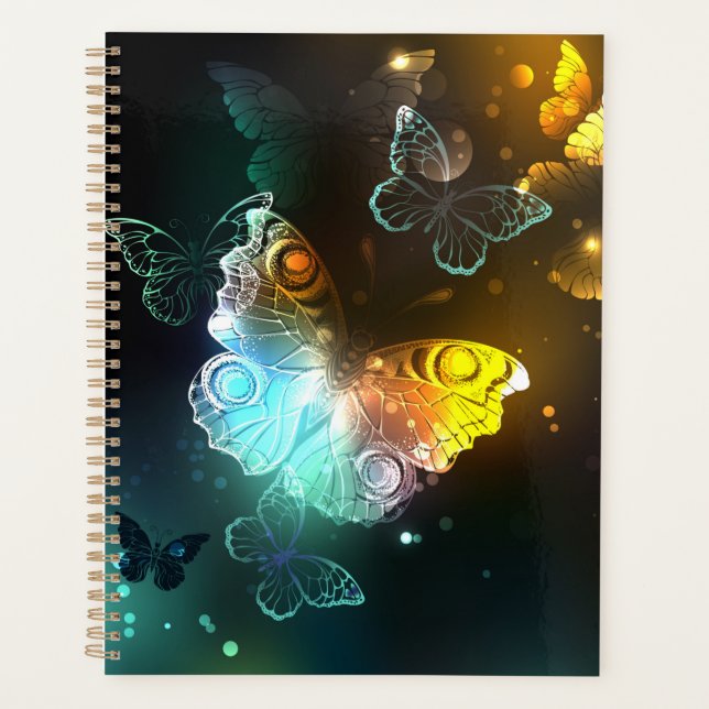 Luminous Butterfly and Night butterflies Planner (Front)