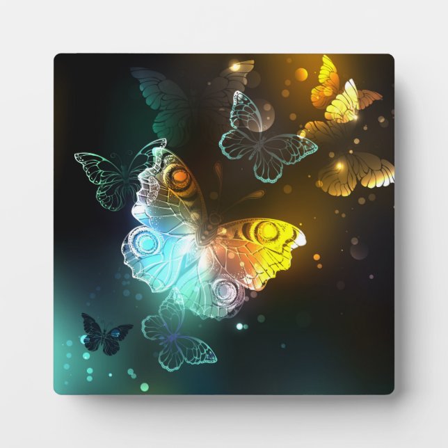 Luminous Butterfly and Night butterflies Plaque (Front)