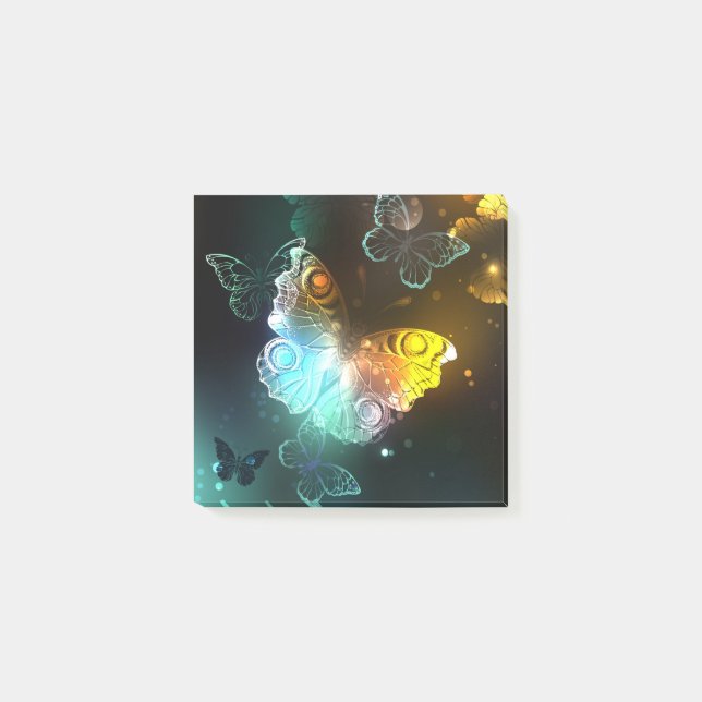 Luminous Butterfly and Night butterflies Post-it Notes (Front)