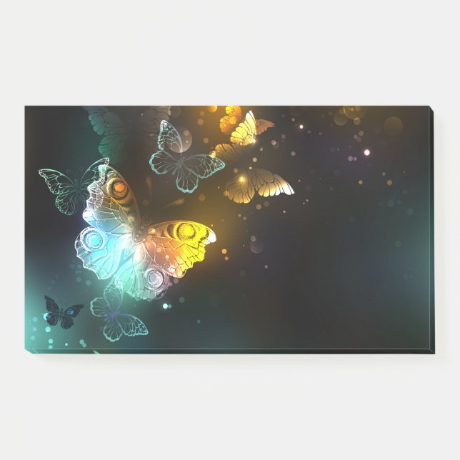 Luminous Butterfly and Night butterflies Post-it Notes (Front)