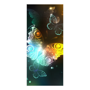 Luminous Butterfly and Night butterflies Rack Card