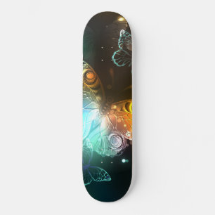 Luminous Butterfly and Night butterflies Skateboard