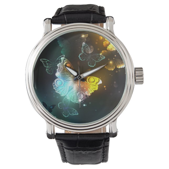 Luminous Butterfly and Night butterflies Watch (Front)