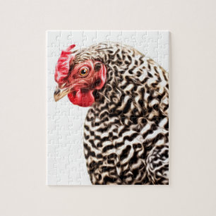 Luminous chicken art jigsaw puzzle
