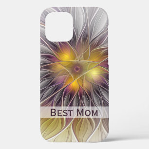 Luminous Colourful Flower Abstract Fractal Best Mu iPhone 12 Case