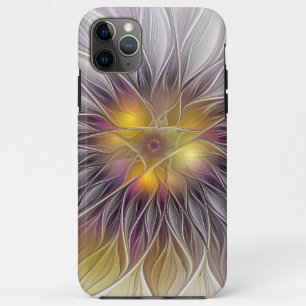 Luminous Colourful Flower, Abstract Modern Fractal iPhone 11 Pro Max Case
