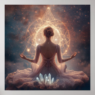 Luminous Crystal Meditation Poster