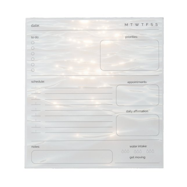 Luminous Daily To Do Task Notepad One|Yes (Front)