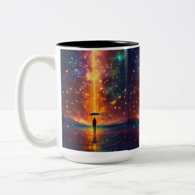 "Luminous Delight: Colourful Sunlight-Inspired Mug (Left)