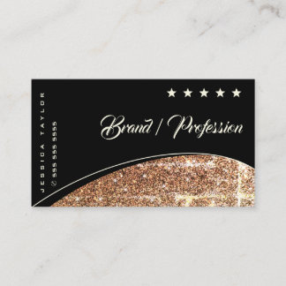 Luminous Destroyed Gold Glitter Elegant Shimmery Business Card