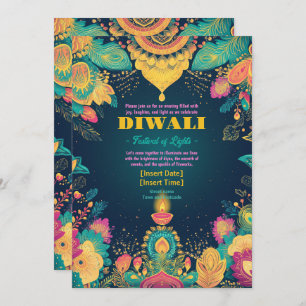 Luminous Diwali Splendour Invitation
