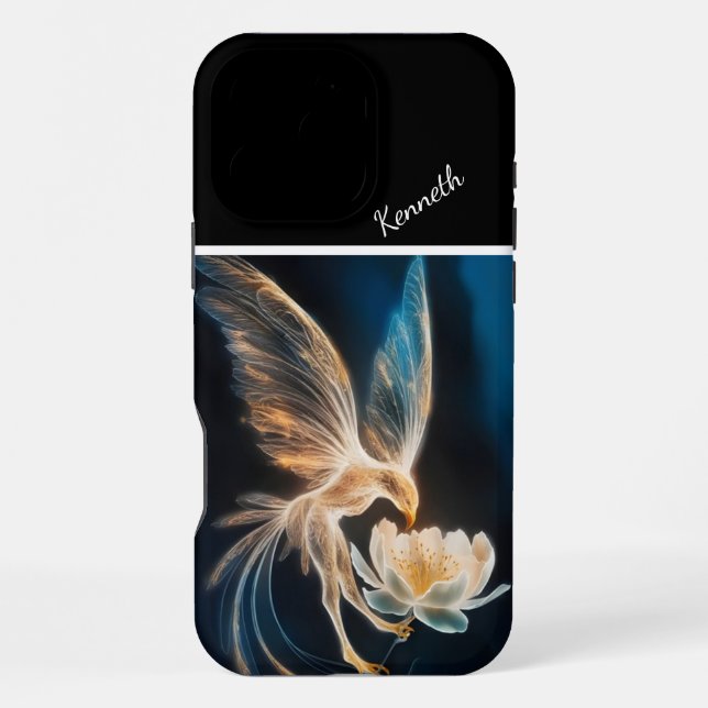 Luminous Eagle and Bloom iPhone Case (Back)