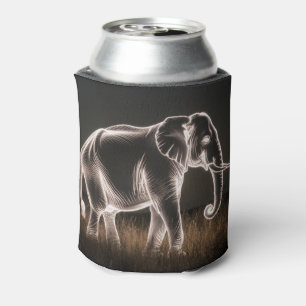 Luminous Elephant Silhouette Can Cooler