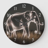 Luminous Elephant Silhouette