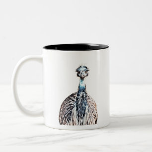 Luminous Emu Bird Art Two-Tone Coffee Mug