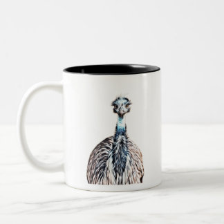 Luminous Emu Bird Art Two-Tone Coffee Mug