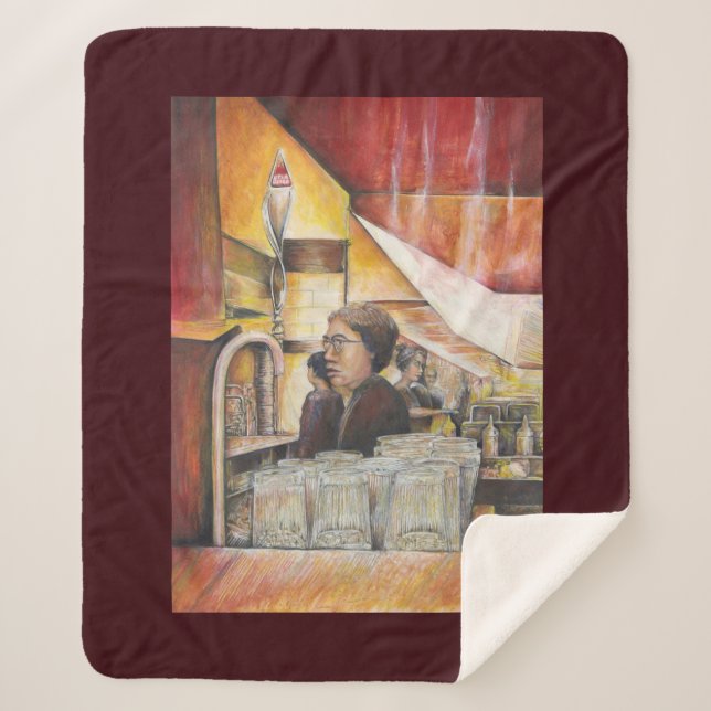 Luminous Equivalent of Passionate Emotions Sherpa Blanket (Front)
