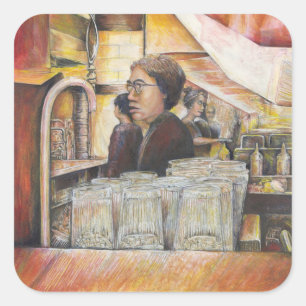 Luminous Equivalent of Passionate Emotions Square Sticker