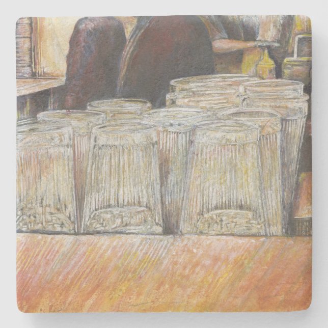 Luminous Equivalent of Passionate Emotions Stone Coaster (Front)