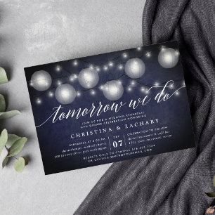 Luminous Evening   Rehearsal Dinner Invitation