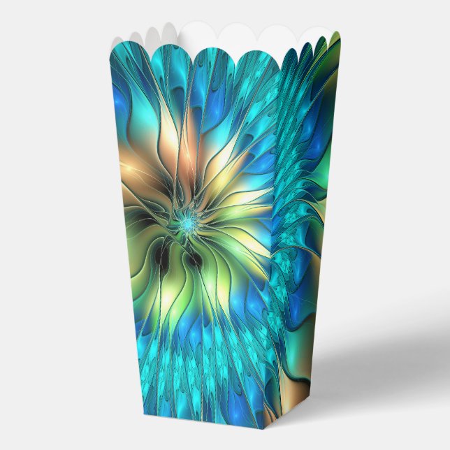 Luminous Fantasy Flower, Colourful Abstract Fracta Favour Box (Front)
