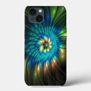 Luminous Fantasy Flower, Colourful Abstract Fracta iPhone 13 Case