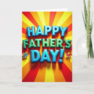 Luminous Fathers Day Burst Card