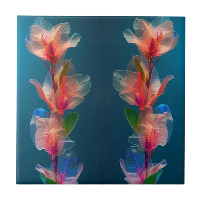 Luminous Floral Elegance” Tile (Front)