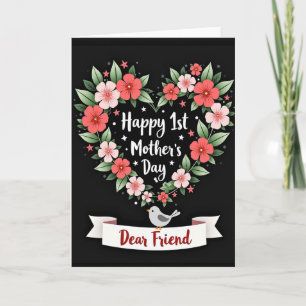 Luminous Floral Heart Card